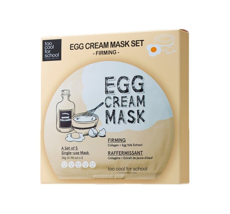 TOO COOL FOR SCHOOL Egg Cream Mask Set #Firming (5 Sheets)